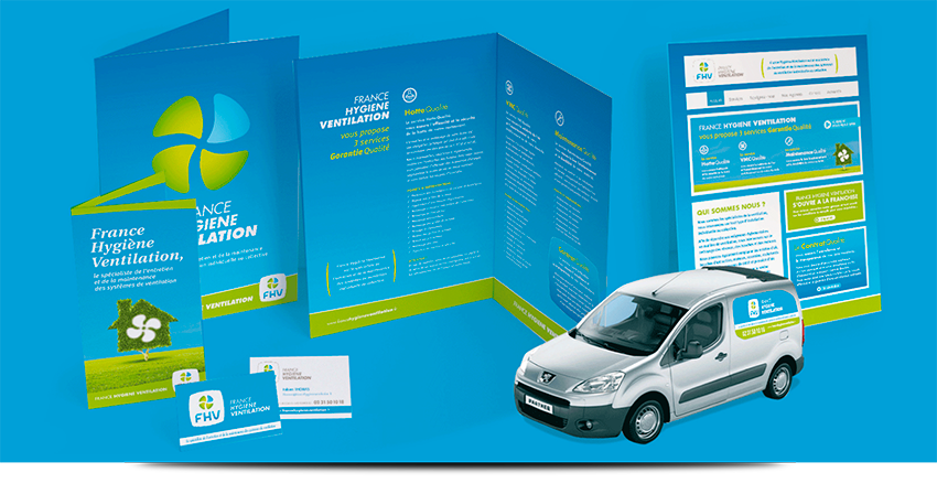 outils de communication des franchisés du réseau France Hygiene Ventilation